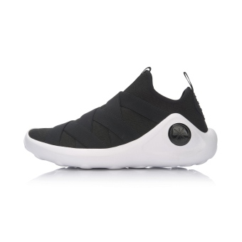 Gambar LINING baru pedal kasual sepatu budaya sepatu (New Basic Black yayasan putih)