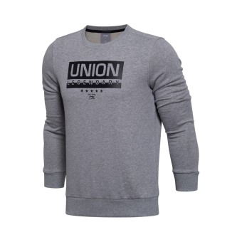 Gambar LINING baru seri pelatihan pullover kemeja Kebugaran Pakaian (Bunga berwarna abu abu 4)