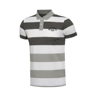 Gambar LINING GPLL005 kasual bernapas seri lengan pendek kemeja POLO t shirt (Abu abu terang 1)