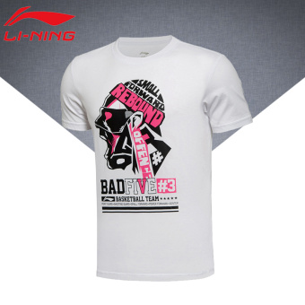Gambar LINING kapas musim panas ayat bernapas leher bulat t shirt t shirt (Dasar putih)