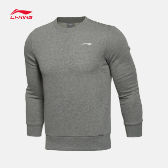 Gambar LINING laki laki jas musim semi dan musim gugur bernapas kemeja kasual hangat kebugaran sweater (Bunga berwarna abu abu)