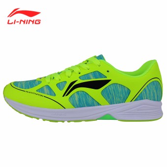 Gambar LINING lari jarak jauh kebugaran pelatihan sepatu lari sepatu (Hijau neon)