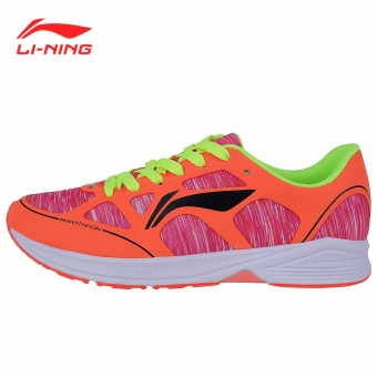 Gambar LINING lari jarak jauh kebugaran pelatihan sepatu lari sepatu (Oranye neon)