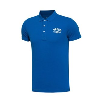 Gambar LINING musim panas asli olahraga bernapas cepat kering t shirt ( 3 kristal biru)