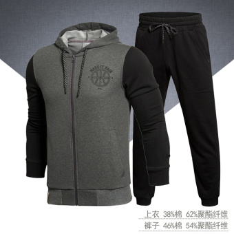 Gambar LINING pria model musim gugur seri pelatihan Wei celana (Dalam bunga abu abu baru dasar hitam jas)