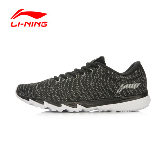 Gambar LINING Pria Musim Semi akar baru yang kuat sepatu lari sepatu (New dasar hitam silver)