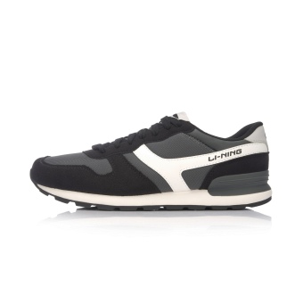 Gambar LINING pria retro sepatu kasual klasik (Abu abu gelap hitam mikrokristalin abu abu)