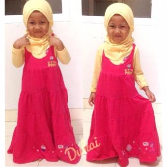Little Pineapple 3in1 Gamis Hijab Overall Dress Little Pony Pinky3-8Y September 2019 - 2 Little Pineapple 3in1 Gamis Hijab Overall Dress Little Pony Pinky3-8Y - 2