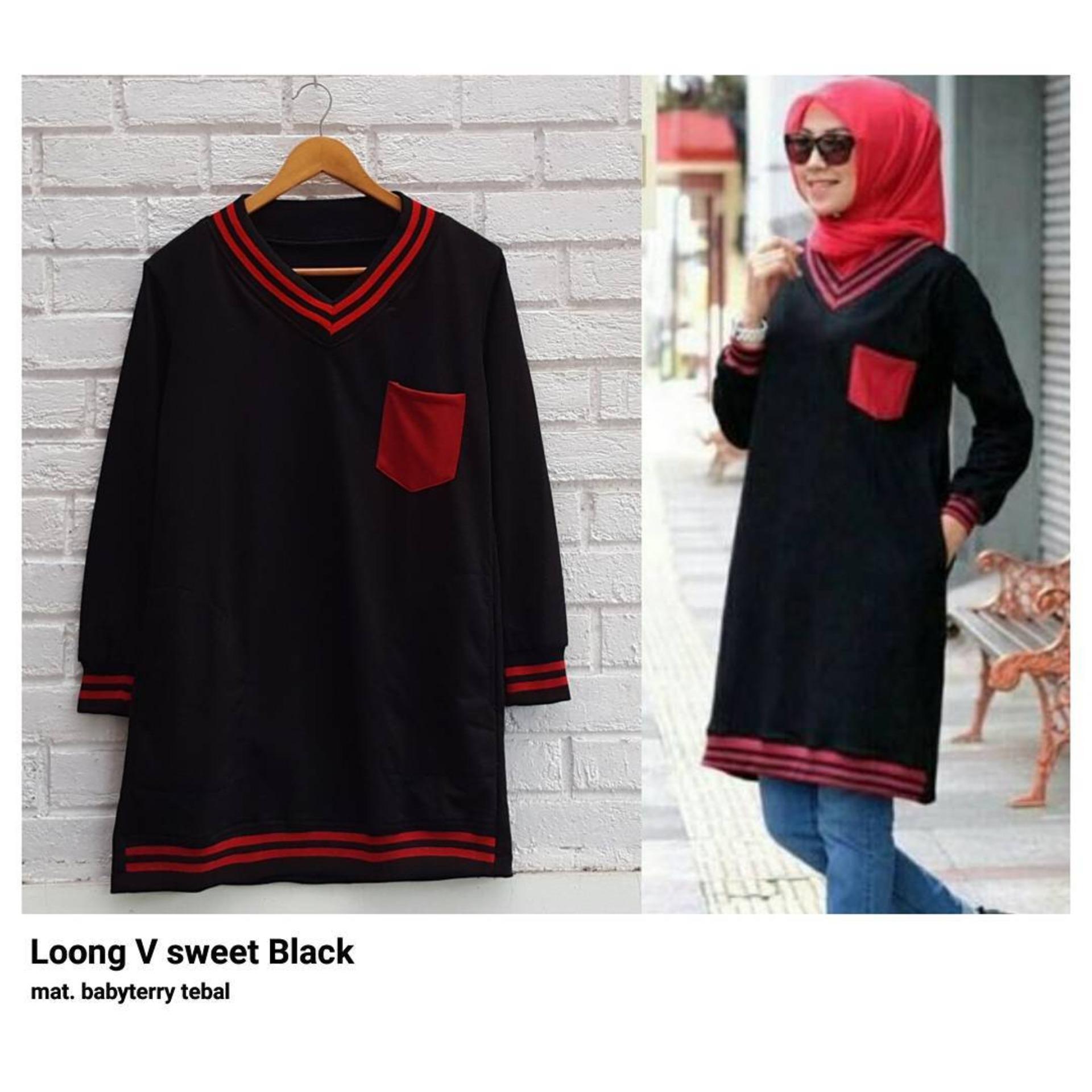 Long V Sweet Fashion - Atasan Blouse Wanita