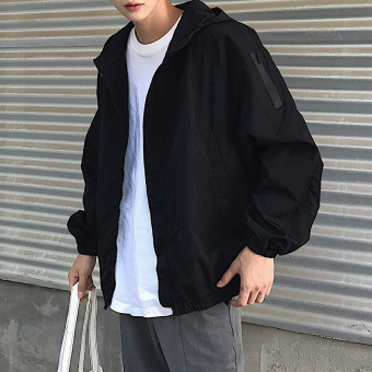 Jual LOOESN Korean style male student versatile jacket autumn jacket
(Hitam) Online Review