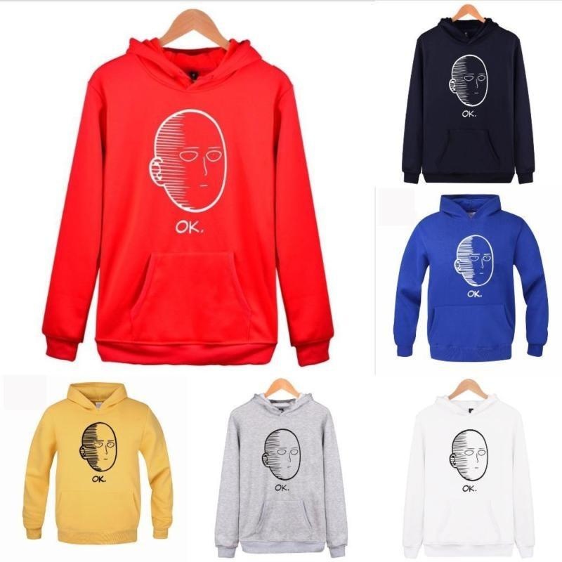 Lunar Valley Brand Baru Anime ONE Oppai Hoodies ONE PUNCH-MAN Kembali Membuat Fleece Jacket Harajuku Sweatshirts Satu PUNCH MAN Pria dan Wanita Hoodies 8 Warna-Grey-XXXXL-Intl