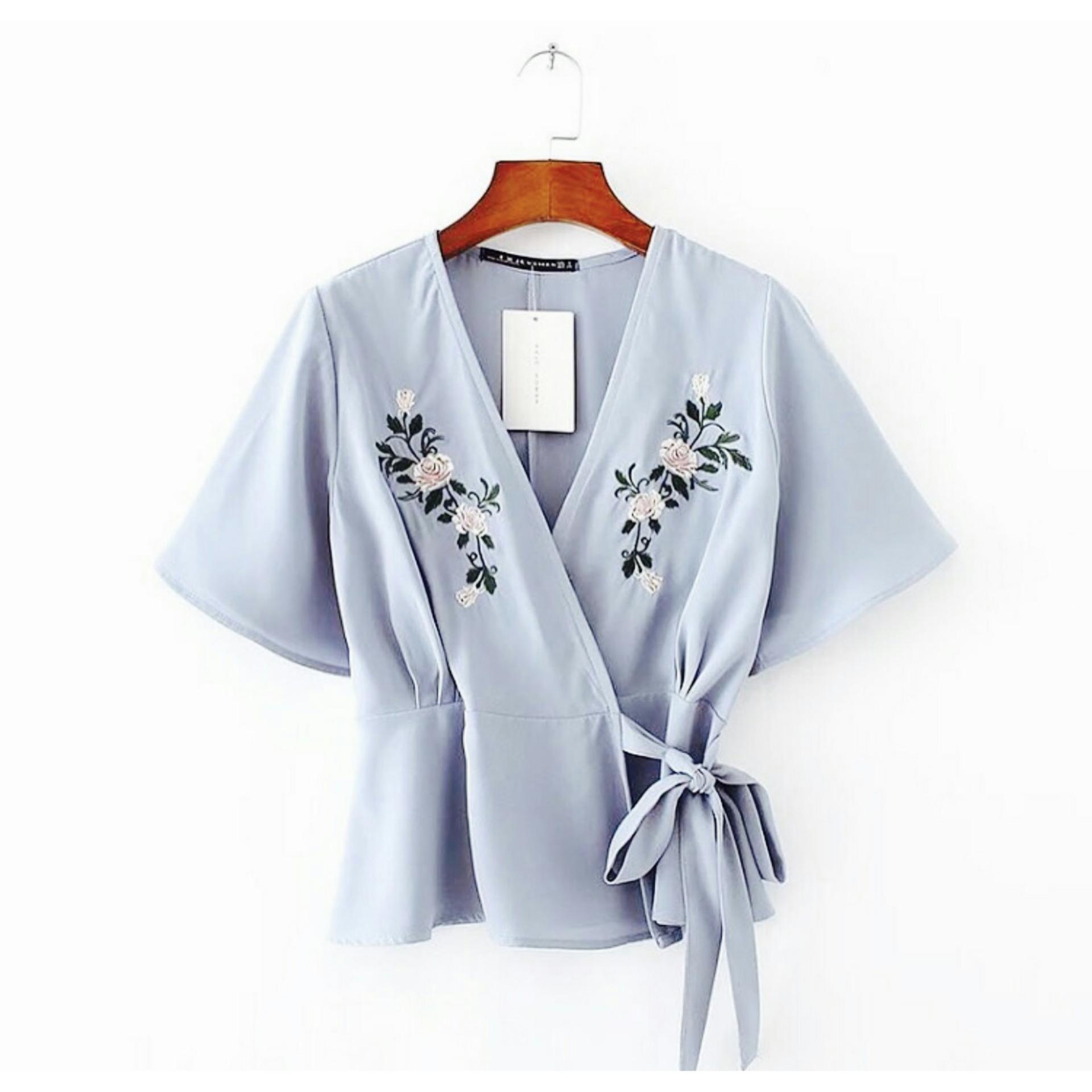 lunashop fashion wanita model kimono flower lunashop fashion wanita model kimono flower