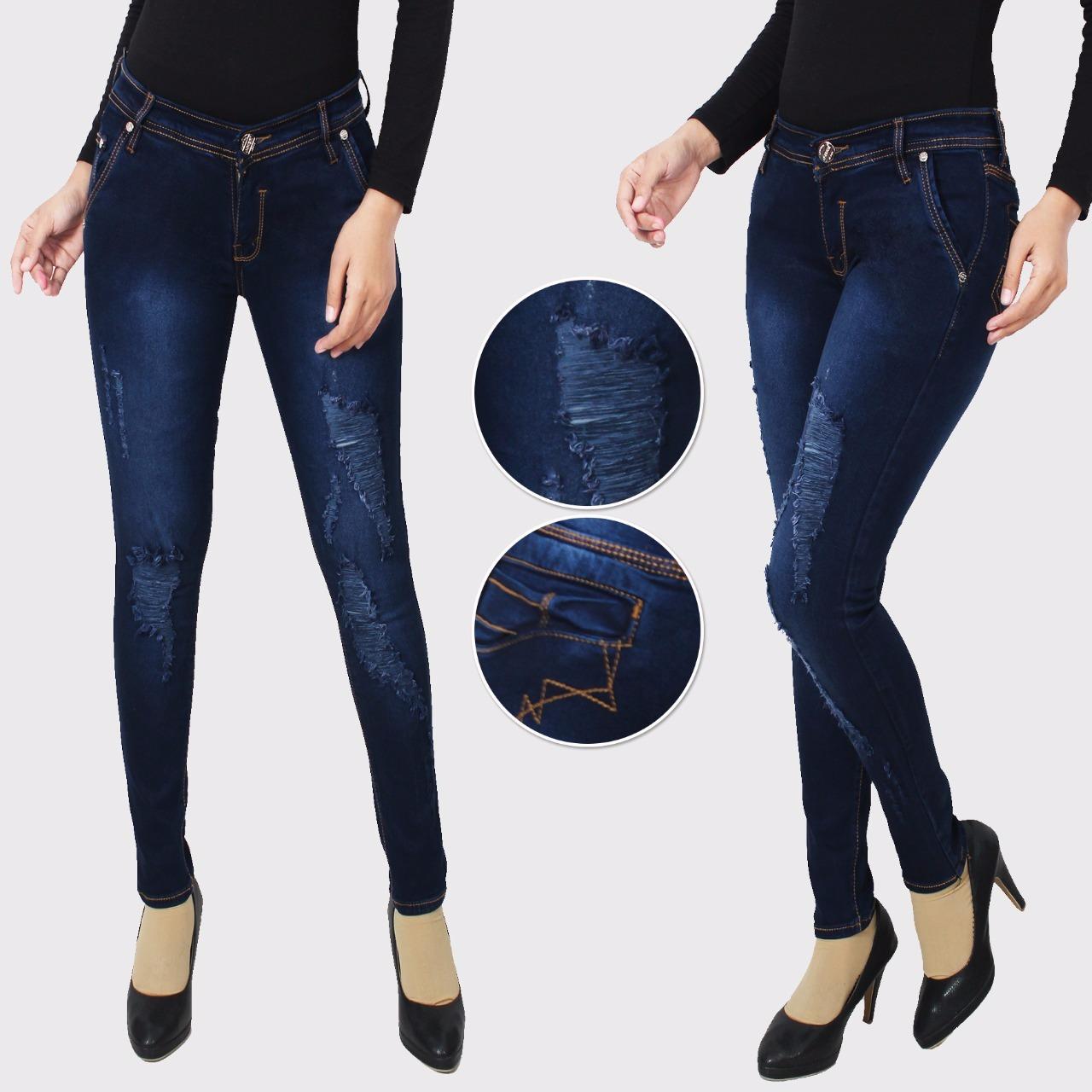master jeans celana wanita sobek puring