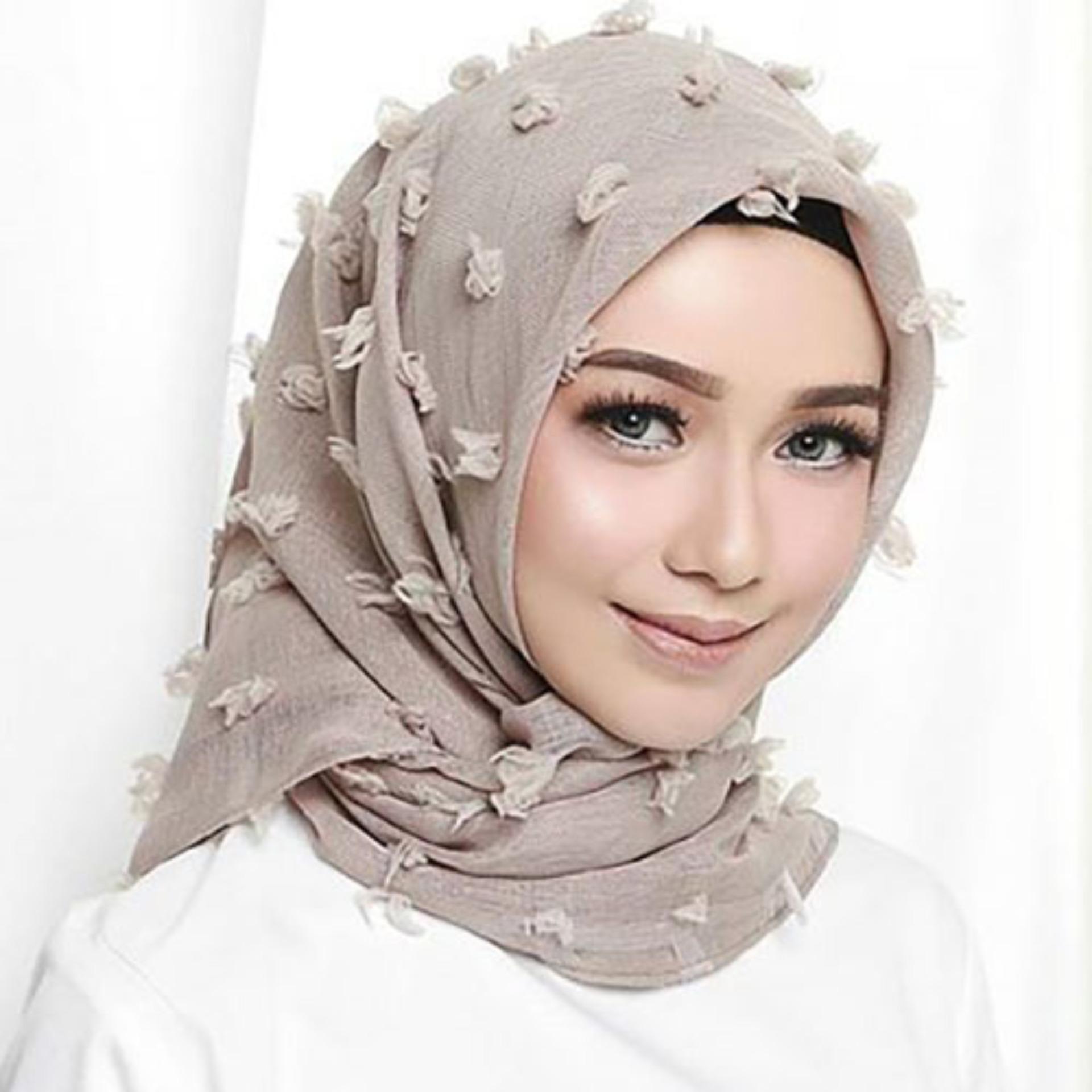 Maula Hijab Jilbab Square Kerudung Segiempat Linen Ruby / Rubiah- Coksu