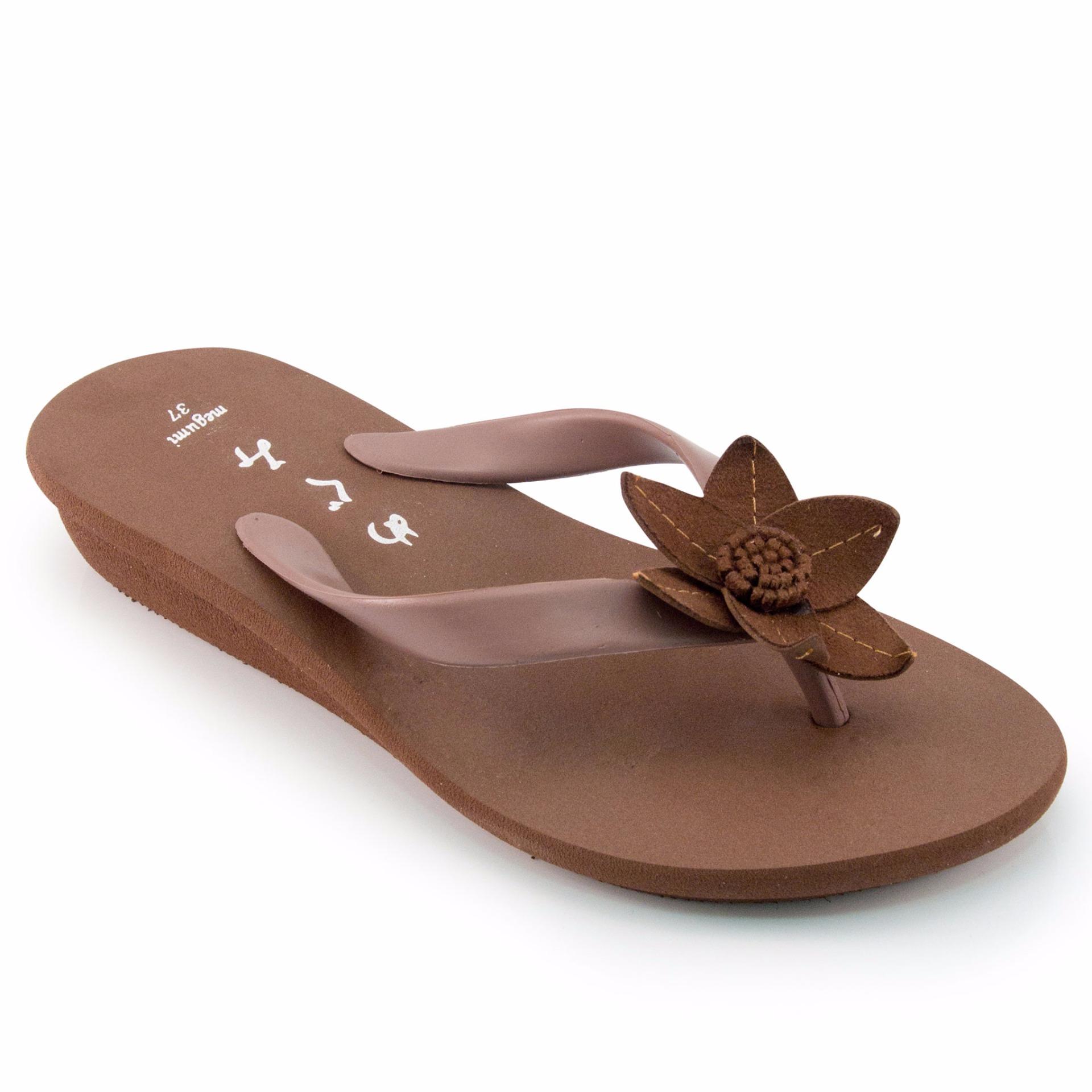 Megumi Sandal Jepit Wanita Petunia - Black