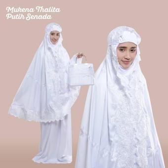 Gambar Mukena Muslimah Thalita Putih Senada