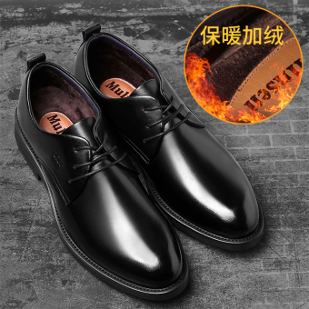 Gambar MULINSEN Inggris kulit laki laki kulit gaun sepatu sepatu pria (Yu Yue 270096M hitam [Ditambah])