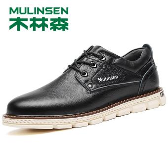 Gambar MULINSEN Inggris kulit pria baru dan sepatu santai, sepatu pria (BS 270116 hitam)