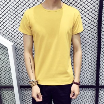 Gambar Musim panas baru pria lengan pendek t shirt (Oranye)