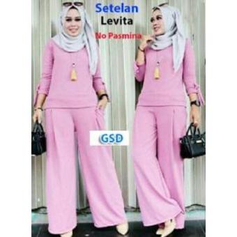 Gambar NCR Setelan Baju Muslim Wanita Terbaru St Cenita Pink