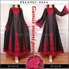 New Collection Dan Terlaris Saat Ini Gamis Mimi Peri Hitam Original Brand Pelangi Jaya