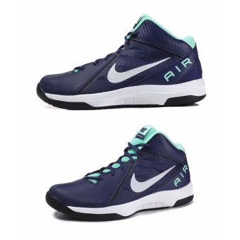 Gambar Nike the Air Overplay IX 9 Navy Green White Men Basketball Shoes831572 401 US7.5 11 07    intl