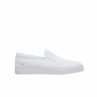 Gambar Nike Wmns Toki Slip Canvas Sneakers Olahraga Wanita   White Mtlc Platinum