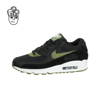 Gambar Nike Women s Air Max 90 Retro Running Shoes Black   PalmGreen White Metallic Silver 325213 038   intl