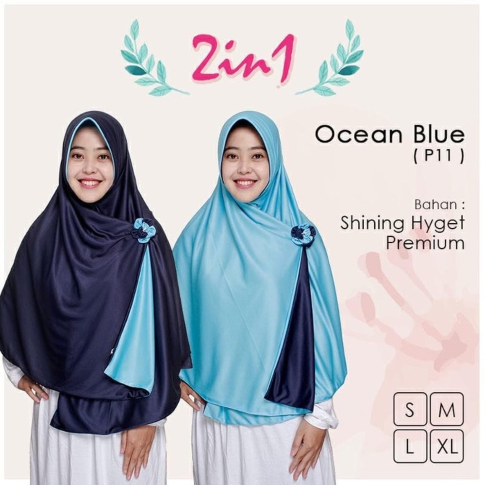 Ocean Blue - Jilbab Instan Pricilla Bolak Balik Ocean Blue - Jilbab Instan Pricilla Bolak Balik