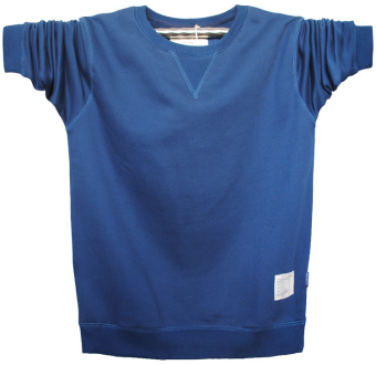 Harga Termurah Pemuda longgar ukuran besar pullover jaket sweater pria (Biru) Pelacakan Harga