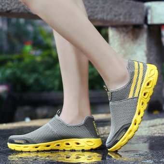 PINSV Fashion Men's Mesh Casual Slip-Ons & Loafers Sneakers - Grey,Yellow - Intl April 2018 - 5 PINSV Fashion Men's Mesh Casual Slip-Ons & Loafers Sneakers - Grey,Yellow - intl - 5