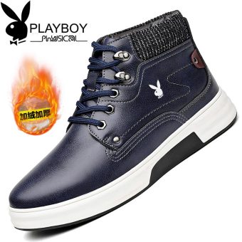 Bandingkan Toko PLAYBOY ditambah beludru pria musim dingin yang hangat tinggi atas sepatu kasual dua sepatu