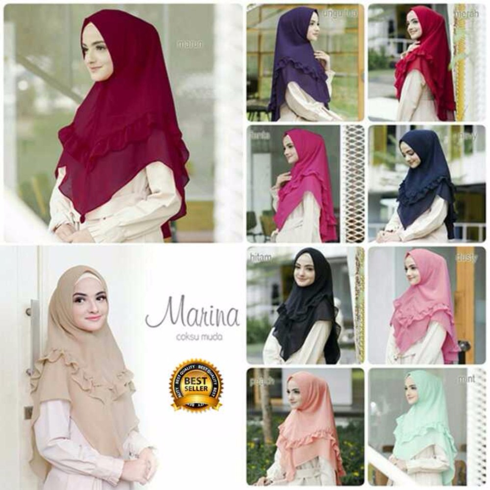Premium Jilbab (Hijab) Kerudung Instan Khimar Syar'i Maharani Bergo Ceruti Marina Toko Berkah Online Premium Jilbab (Hijab) Kerudung Instan Khimar Syar'i Maharani Bergo Ceruti Marina Toko Berkah Online