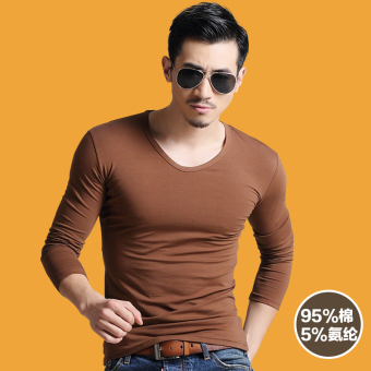 jual pria pria qiuyi lengan panjang t shirt kopi warna jual pria pria qiuyi lengan panjang t shirt kopi warna