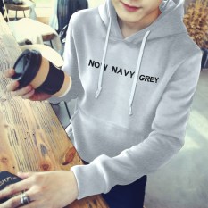 Pria yang baru musim semi dan musim gugur pullover sweater (Y21 abu-abu terang