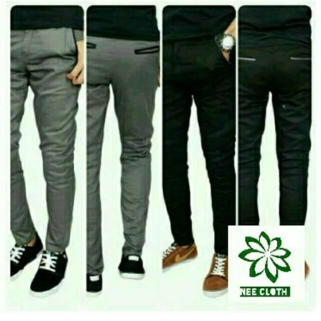 PROMO!!! CELANA CHINO PANT PANJANG CELANA CHINOS HITAM MURAH