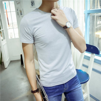 Harga Putih musim panas pria Slim t shirt (Leher bulat abu abu) Online
Terbaik