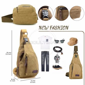 REAL PICTURE Tas Selempang Pria Keren / Waist Bag / Sling Bag / Shoulder Bag / 160712 - Brown April 2018 - 4 REAL PICTURE Tas Selempang Pria Keren / Waist Bag / sling bag / shoulder bag / 160712 - Brown - 4