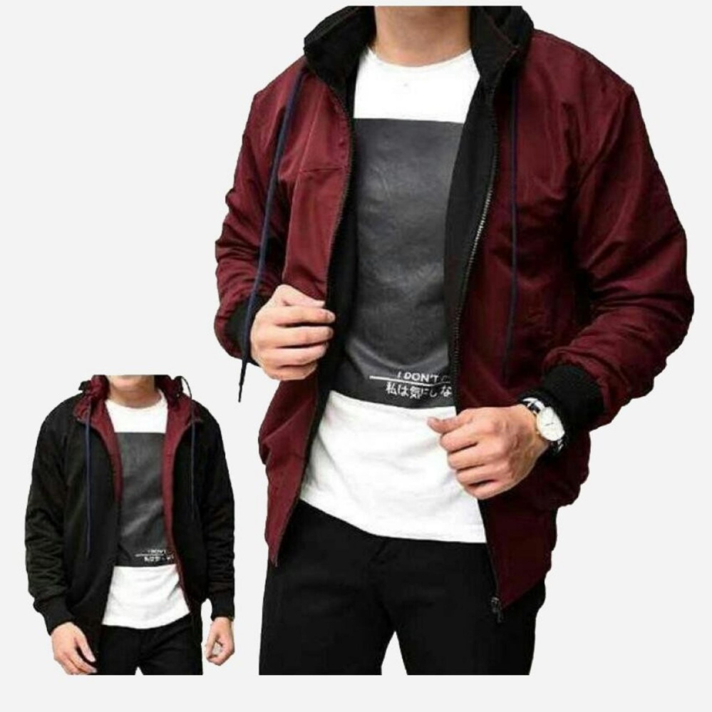RL Jaket Parasut Bolak-Balik  Maroon-Black