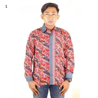 Gambar Sale!! Kemeja Batik Pria Semi Sutra Mega Mendung Dengan Furing