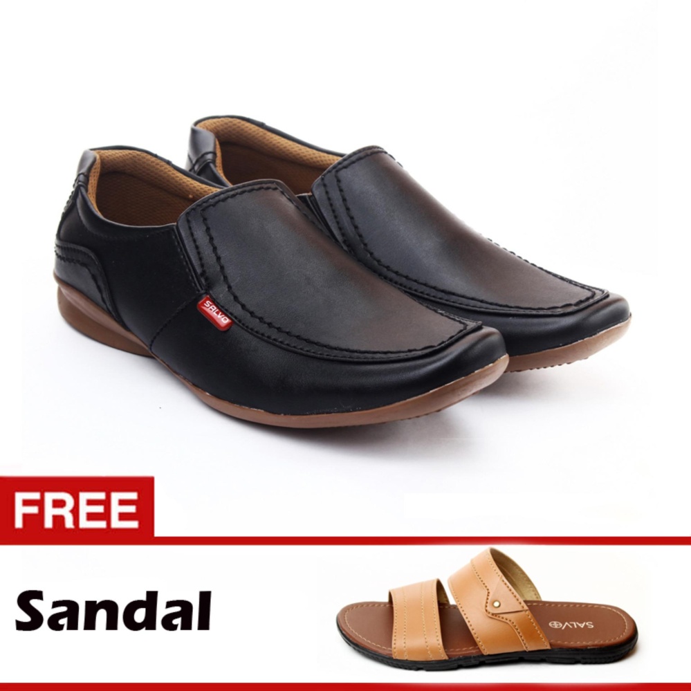 Salvo sepatu formal CA07 hitam free sandal L01 tan