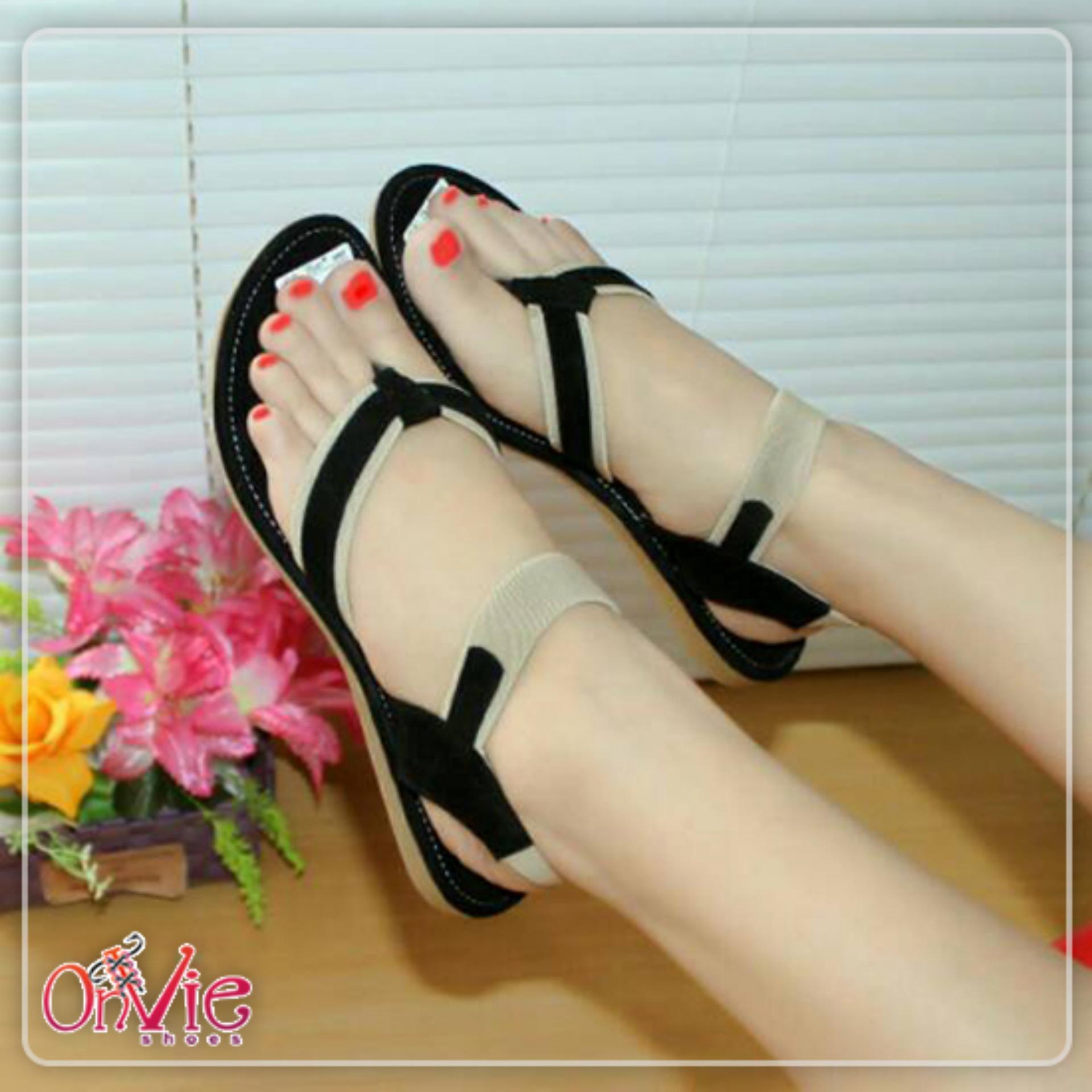 Sandal flat wanita Murah / Sendal Flip Flop Jepit Wanita Casual KR04