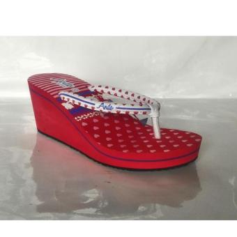 Gambar SANDAL SPON WEDGES ANDO ADORA SJ RED 36 40