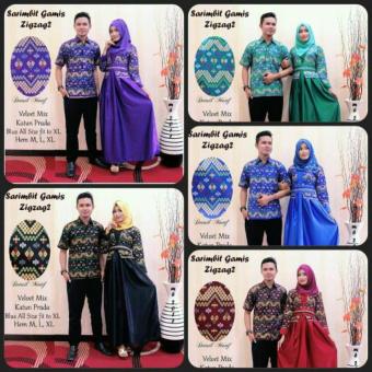 Sarimbit Gamis Zigzag 2 Biru April 2018 - 2 Sarimbit Gamis Zigzag 2 Biru - 2