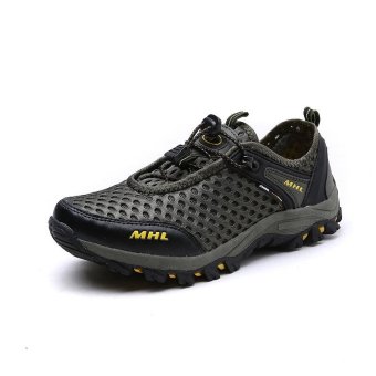 Seanut Men Tekstil Bernapas Outdoor Hiking Shoes (Hijau) Mei 2018 - 3 Seanut Men tekstil bernapas outdoor Hiking Shoes (Hijau) - 3