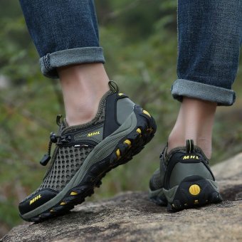 Seanut Men Tekstil Bernapas Outdoor Hiking Shoes (Hijau) Mei 2018 - 5 Seanut Men tekstil bernapas outdoor Hiking Shoes (Hijau) - 5