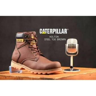 Gambar SEPATU BOOTS PRIA CATERPILLAR SAFETY HOLTON DARKBROWN