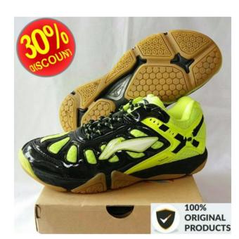  Harga  SEPATU  LINING TURBO WARIOR BLACK LIME ORIGINAL 