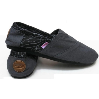 Gambar Sepatu wakai slip on pria wanita wakai unisex casual wakai l slip on abu, sepatu santai