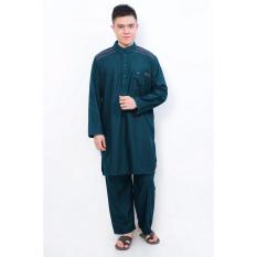 Setelan Muslim Gamis Cordova Pria Okechuku (Biru Toska)